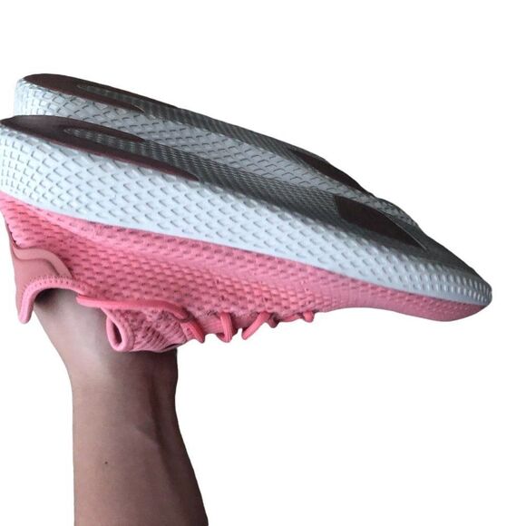 Rare 2017 Adidas X Pharrell Hu Tennis Shoes Tactile Rose Size 11 Pink - Picture 14 of 14